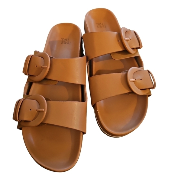 Time and Tru brown sandals like Birkenhead sz 10 SH233 - Picture 2 of 4